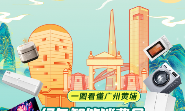 广州黄埔区以旧换新补贴落地京东！买家电家居可在618权益上至高再减2000元
